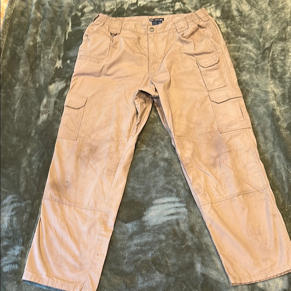 Tan Utility Cargo Pants Straight Leg